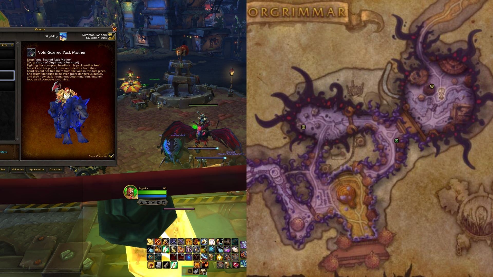 The map shows where the buffs/items are, and the Rug itself (Image via Blizzard Entertainment)